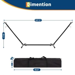 Instant-Setup 2-Person Hammock With Reinforced Steel Frame – Portable Outdoor Lounger For Garden, Camping&Beach(450lb Capacity + Quick-Fold Carry Bag -Furniture GUEST 3176cd5d 2f96 450a a21c 2eb9dc0fb865