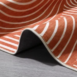 TROPOW Machine Washable Rug Modern Abstract Low Pile Rugs Non Slip Non Shedding Rug Contemporary Lines Indoor Carpet For Bedroom Living Room -Furniture GUEST 3185cf7f b01a 44a9 a62e 921f8958ce28