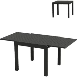 Patio Extendable Dining Table For 4-6,Aluminum Outdoor Dining Table 31.5-63 For Backyard Porch, Deck -Furniture GUEST 31908395 72ad 4db5 acb4 2b45c78688bf