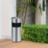 Commercial Indoor Outdoor Trash Can, Stainless Steel Square Garbage Can With Removable Inner Bucket And Ashtray -Furniture GUEST 3232206e 9b49 4dfc b0c5 e110de373573