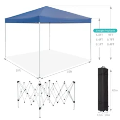Pop Up Canopy Tent, Portable Easy Up Outdoor Screen Shelter With Mosquito Netting, Patented One Push Immediate Sun Shade With Wheeled Bag -Furniture GUEST 3448620a 12c5 4ad7 8620 fa324a458b9a