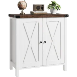 Buffet Cabinet For Dining Room - Rustic Farmhouse Sideboard With Adjustable Shelves, Storage Cabinet For Kitchen & Living Room -Furniture GUEST 3657b2fd 58c8 4223 8697 8fcf3de336db