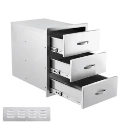 Outdoor Kitchen Drawers, Stainless Steel BBQ Drawer With Divider - Built-in Flush Mount For BBQ Islands -Furniture GUEST 3707b03c 2f5a 41cd aa64 0de9978e099b