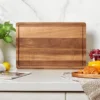 Large Acacia Wooden Cutting Board For Kitchen, Edge Grain Wood Chopping Board With Juice Groove And Handles, Pre-Oiled Carving Tray For Meat -Furniture GUEST 3735d05b cc58 4bde 9e4e 1ffee0d720ff