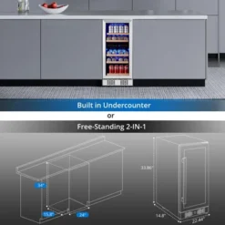 Wine Fridge Cabinet Wine Cooler Refrigerator With Glass Door, Beverage Wine Chiller With Digital Touch Screen, Low Noise Compressor Wine -Furniture GUEST 37fe4c7e 0b9e 4e14 a373 bd7dd2badb8a