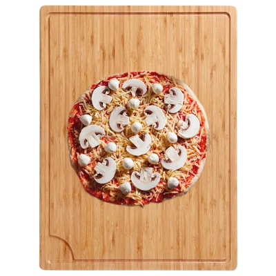 24 X 18 Inch Wooden Cutting Boards For Kitchen, 60 Cm Extra Large Bamboo Cutting Board With Juice Groove, 0.8" Thick Butcher Block For Meat Vegetables 4 24 X 18 Inch Wooden Cutting Boards For Kitchen, 60 Cm Extra Large Bamboo Cutting Board With Juice Groove, 0.8" Thick Butcher Block For Meat Vegetables - Image 2