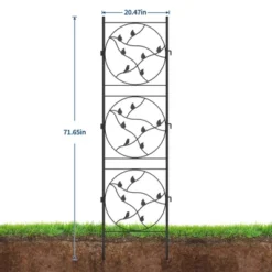 Black Metal Trellis For Climbing Plants - Heavy Duty Rustproof Garden Trellis For Roses, Vines & Vegetables - Indoor/Outdoor Plant Support -Furniture GUEST 39062f9d d0cc 46f6 a82f d3005b561d83