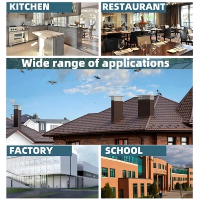 Chimney Cap, 12x12 Inches Square Stainless Steel Chimney Cover - Adjustable Bottom, Mesh For Clay Flue (Silver) 4 Chimney Cap, 12x12 Inches Square Stainless Steel Chimney Cover - Adjustable Bottom, Mesh For Clay Flue (Silver) - Image 2