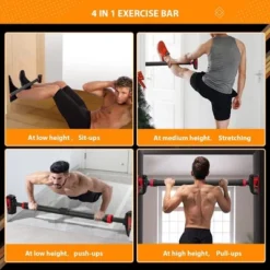 Doorway Pull Up Bar, Door Frame Chin Up Bar With Locking Mechanism, Adjustable Width, Strength Training Pullup Bar Max Load 440lbs -Furniture GUEST 3925a067 f85c 4d16 bc5f acdb61ee8de9