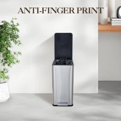 2.64 Gal/10L Slim Bathroom Trash Can, Stainless Steel Step-On Garbage Bin With Soft-Close Lid & Removable Inner Bucket, Narrow Recycle Bin -Furniture GUEST 3b2e8b8e 7da5 4c94 8e36 02d91d766598