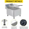 Deep Fryer, Commercial Dual 11L Electric Fryer 3400W - Twin Baskets With Stainless Steel For Restaurant, Food Truck -Furniture GUEST 3b8c8bed e96c 4d29 a16c a059328640cb