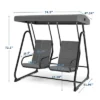 2 Person Porch Swing Chair, Heavy Duty Outdoor Patio Swing Glider With Adjustable Canopy & Removable Cushions, Independent Swing Chairs -Furniture GUEST 3c06822c 0300 4d24 9b3b b2f1f7c469c9