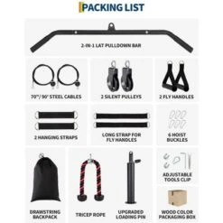 Pulley System, Home Gym Pulley - Cable Pulley Attachments For LAT Pulldown, Biceps, Triceps, Arm Workouts Fitness Equipment -Furniture GUEST 3c8aadc8 6740 48bd 9503 ca94b8c4106d