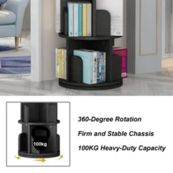 Rotating Bookshelf, 4-Tier Bookcase Storage Rack For Kids & Adults, Corner Spinning Book Shelf For Small Space 9 Rotating Bookshelf, 4-Tier Bookcase Storage Rack For Kids & Adults, Corner Spinning Book Shelf For Small Space -Furniture GUEST 3c8d9cd8 fa54 463a 8b6c 6a2050196a5b