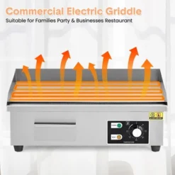 Electric Griddle, Countertop Flat Top Grill - Stainless Steel Non-Stick Teppanyaki Grill With Adjustable Temperature 122¨H-572¨H -Furniture GUEST 3d1320f3 e021 42b5 913d 739df4aeb4c0