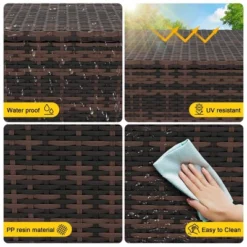 Outdoor Storage Deck Box, 80 Gallon Rattan Patio Furniture Storage Bins With Lid, Waterproof Outside Organizer Cabinet -Furniture GUEST 3e1e2b81 e4ef 4c1c b59c 5fa67019548d