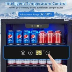 TROPOW 24 Inch Beverage Refrigerator, Weather Proof Stainless Steel Beverage Fridge For Outdoor Kitchen And Patio, Indoor/Outdoor Beverage Cooler -Furniture GUEST 3fa1dcfb ae67 4a9d af33 160a0e62d138