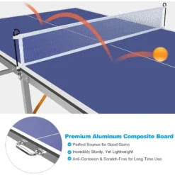 Professional Outdoor Table Tennis Table, 6x3FT Portable Ping Pong Table With Net, Paddles & Balls -Furniture GUEST 40083540 b0bf 41fb bf48 5d236531f06d
