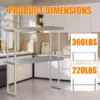 Stainless Steel Overshelf For Prep & Work Table/Shelves，Heavy Duty Metal Worktable For Home Kitchen Restaurant Garage Warehouse