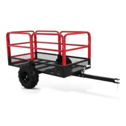 TROPOW ATV Trailer Garden Dump Cart , 1500 LBS 22 Cubic Feet Heavy Duty Steel Pull Behind Yard Wagon Cart With 2 Wheels, For Lawn Mower Tractor -Furniture GUEST 417ac0df e93c 4eff b40d 9a4beaa28c0a