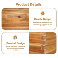 10-Frame Langstroth Bee Hive Coated With Beeswax, Complete Beehive Starter Kit With 2 Deep & 1 Medium Boxes -Furniture GUEST 4209e19a f9d0 48ab aa0b e4bddf075d98