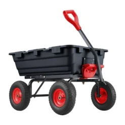 Garden Dump Cart,800lbs Heavy Duty Poly Yard Dump Garden Cart,with 10-Inch Tires,180¡ãRotating Handle,Steel Frame And Quick Release System For Garden -Furniture GUEST 424a46ff 3c04 47d3 9538 7b2e67c3b1ea