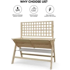 52x30x54in Raised Garden Bed With Legs,Wooden Elevated Raised Garden Beds Outdoor -Furniture GUEST 4472d0cd a858 4ec1 b09c 067c90ae70d3