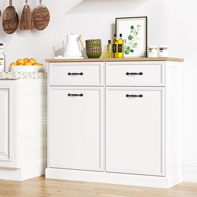 Trash Cabinet Tilt Out, Hidden Trash Can Cabinet Storage Holder, Freestanding Pet-Proof Garbage Can Cabinet For Kitchen Dining Living 3 Trash Cabinet Tilt Out, Hidden Trash Can Cabinet Storage Holder, Freestanding Pet-Proof Garbage Can Cabinet For Kitchen Dining Living