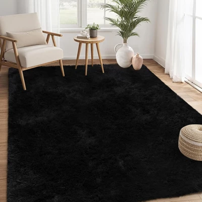 4x6 Ultra Soft Plush Carpet ¨C Navy Blue Fluffy Washable Area Rug ¨C Non-Slip Kids Room Rug Cozy Throw For Boys Girls Dorm Decor 4 4x6 Ultra Soft Plush Carpet ¨C Navy Blue Fluffy Washable Area Rug ¨C Non-Slip Kids Room Rug Cozy Throw For Boys Girls Dorm Decor - Image 2