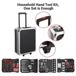 Aluminum Trolley Case Tool Set Silver, Household Tool Kit With Storage Case Small Home Hand Tool Set For All Purpose, Portable General Tool Kits -Furniture GUEST 4550d618 1e65 401f 896e 4260b598a7a6