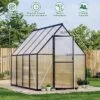 Greenhouse 6x7 Aluminum-Framed Heavy Duty Polycarbonate With Quick Setup Structure And Roof Vent Large Enhanced Outdoors Green House Kit -Furniture GUEST 45afaa29 46d4 464f 8b84 2a546fed5134