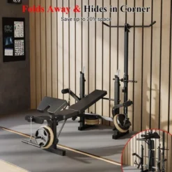 Weight Bench, Foldable Bench - Adjustable Workout Bench With Leg Extension, Rack & Preacher Curl Pad For Home Gym Strength Training -Furniture GUEST 45c73fad 41ad 4bd2 9948 227426e05605