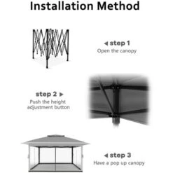 13 X 13 Pop Up Gazebo With Mosquito Netting,Outdoor Patio Gazebo,Outdoor Canopy Tent With Mosquito Netting,Backyard Tent -Furniture GUEST 45d2f4ab f50e 4a6d becf 6f1983ca4d87