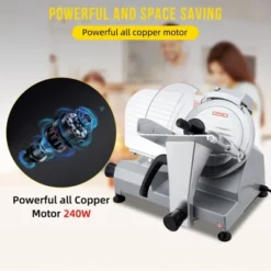 Meat Slicer, 10" Electric 240W Slicer With Stainless Steel Blade - Adjustable Thickness For Restaurant, Deli & Home -Furniture GUEST 45eed025 03d8 480d 93ed 60b5d03f787c