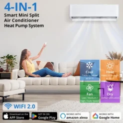Mini Split Air Conditioner Heat Pump, 9000 BTU Mini Split AC 24 SEER2 Cools Up To 450 Sq.Ft, Wifi-Enabled Ductless Inverter AC Unit,208/230V 11 Mini Split Air Conditioner Heat Pump, 9000 BTU Mini Split AC 24 SEER2 Cools Up To 450 Sq.Ft, Wifi-Enabled Ductless Inverter AC Unit,208/230V -Furniture GUEST 46009281 53fb 435b ae2d 17d3580f1d83