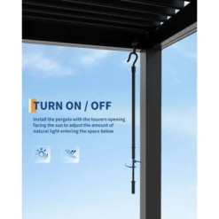 All-Aluminum Louvered Pergola 12"x 24", Outdoor Pergola With Adjustable Louvered Roof, Reinforced Aluminum Frame, Hardtop Gazebo -Furniture GUEST 4638bc01 cf2b 415c a428 8e3e81b6416d