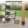 Post Base, 4x4 Post Base - Heavy Duty 4-Pack Powder-Coated Steel Brackets With Hardware For Deck, Fence, Pergola, Gazebo Anchor -Furniture GUEST 46cf7dca 773d 4a55 ac25 d4bcb3483e91