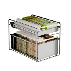 TROPOW 2-Tier Stainless Steel Pull Out Cabinet Organizer,Heavy Duty Chrome Plated Wire Basket With Shelf Liner For Pantry Storage Under Sink 15 TROPOW 2-Tier Stainless Steel Pull Out Cabinet Organizer,Heavy Duty Chrome Plated Wire Basket With Shelf Liner For Pantry Storage Under Sink -Furniture GUEST 4777028d ac5f 4a42 8d22 dadc150b6c11