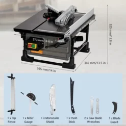 Portable Table Saw 8-inch For Jobsite - 6.7-Amp Copper Motor, 3576RPM, 24T Blade, Compact With Sliding Miter Gauge For DIY Woodworking -Furniture GUEST 4795c276 4977 4cf2 b3ca 45ea26856b0f