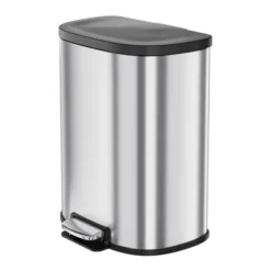 13.2 Gal/50L D-Shape Trash Can, Step-On Stainless Steel Garbage Can, Soft-Close Lid, Anti-Fingerprint Surface, Recycling Bin 16 13.2 Gal/50L D-Shape Trash Can, Step-On Stainless Steel Garbage Can, Soft-Close Lid, Anti-Fingerprint Surface, Recycling Bin -Furniture GUEST 486e7568 a792 4784 913f 273253c752af