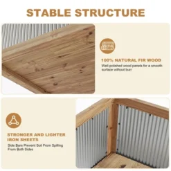 TROPOW Wooden Raised Garden For Patio, Bed Planter Box With Legs And Storage Shelf, Mobile Elevated Wood Planter -Furniture GUEST 4871f9ba be55 496c aca8 413b41be495d