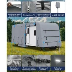 RV Travel Trailer Cover Fits , Waterproof/UV Resistant/Rip-Stop Camper Cover, 4 Layers Heavy Duty RV Cover -Furniture GUEST 49823c42 8a03 4b4f 8105 9ba0aa5829ef