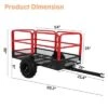 TROPOW ATV Trailer Garden Dump Cart , 1500 LBS 22 Cubic Feet Heavy Duty Steel Pull Behind Yard Wagon Cart With 2 Wheels, For Lawn Mower Tractor -Furniture GUEST 4ae99193 4336 4f81 b816 08b1168b568c