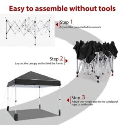 10x10 Ft, Patented Center Locking Canopy Tent, Portable Outdoor Canopy Tent, Comes With Hand Wheel Bag, Suitable For Outdoor Use, Height Adjustable 17 10x10 Ft, Patented Center Locking Canopy Tent, Portable Outdoor Canopy Tent, Comes With Hand Wheel Bag, Suitable For Outdoor Use, Height Adjustable -Furniture GUEST 4af54659 0e0d 46f5 8cbe 902496086e8a