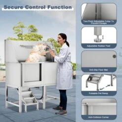 Pet Bath Tub - 50'' Professional Stainless Steel With Retractable Stairs, Faucet/Showerhead, Washing Gloves, For Large/Medium/Small Pets 15 Pet Bath Tub - 50'' Professional Stainless Steel With Retractable Stairs, Faucet/Showerhead, Washing Gloves, For Large/Medium/Small Pets -Furniture GUEST 4ba02bb6 31f4 458a 9cb3 6f14ff11e778