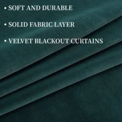 Blackout Half Window Curtains With Rod Pocket For Kitchen, Bedroom, Bathroom, Set Of 2