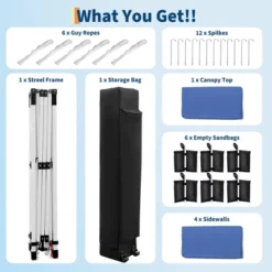 10x20 Pop Up Canopy Tent With 4 Sidewalls,Heavy Duty Outdoor Canopy With 3 Adjustable Height, Commercial Street Vendors Party Tents 23 10x20 Pop Up Canopy Tent With 4 Sidewalls,Heavy Duty Outdoor Canopy With 3 Adjustable Height, Commercial Street Vendors Party Tents -Furniture GUEST 4d01c87d e62a 447a 9b4c 5e2e355585a7