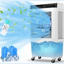 Evaporative Air Cooler, 1800CFM Portable Swamp Cooler With Remote Control, 3 Speeds, 12H Timer & 8.4 Gallon Water Tank, 3-IN-1 Cooling Fan -Furniture GUEST 50481607 6c20 447a bc1a 4f10cb2eb5d2