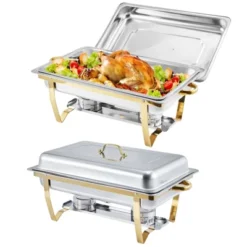 Chafing Dishes For Buffet ,8 Qt Stainless Steel Chafers And Buffet Warmers Sets With Lid, Rectangle Serving Food Warmer Catering Supplies Buffet -Furniture GUEST 50a6b8e1 0102 4fd8 9c60 adadc169a20f