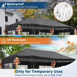 10x20 Pop Up Canopy Tent, For Parties With Roller Bag, With 6 Removable Sidewalls, Upgraded Thickened Legs, 6 Sand Bags 14 10x20 Pop Up Canopy Tent, For Parties With Roller Bag, With 6 Removable Sidewalls, Upgraded Thickened Legs, 6 Sand Bags -Furniture GUEST 51a543ca 341b 4970 b9db 00a55cc63215